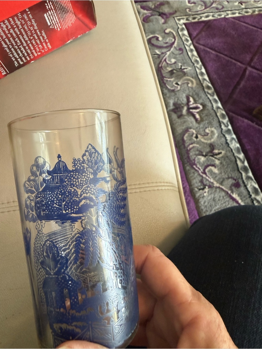 Blue Willow glasses (chinoiserie) - Picture 3 of 11